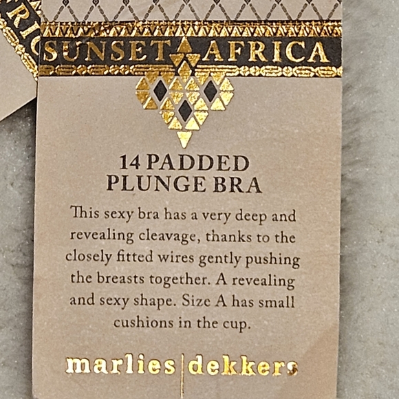 NWT Marlies Dekkers Nubian Summer Padded Plunge Bra 166821 - Picture 6 of 16